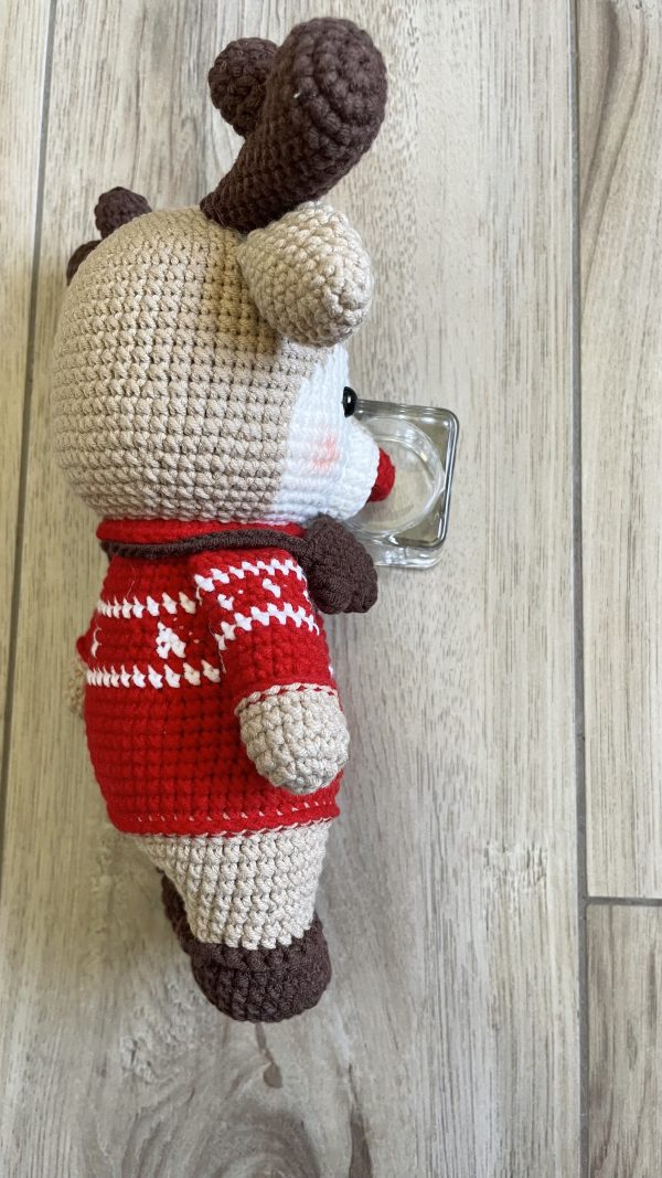 Rudolph in red jumper & hand mitts