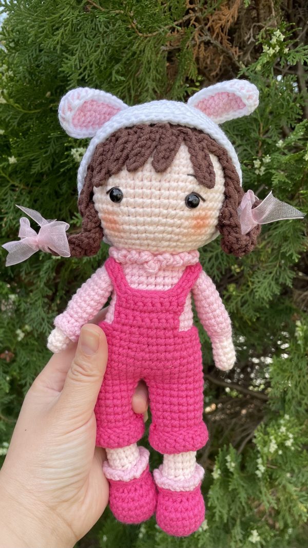 Pink Bunny ears doll
